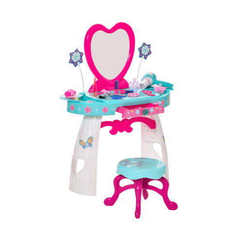 Παιδική Τουαλέτα Ομορφιάς με Αξεσουάρ και Σκαμπό 47.5 x 25 x 69 cm HOMCOM 350-099