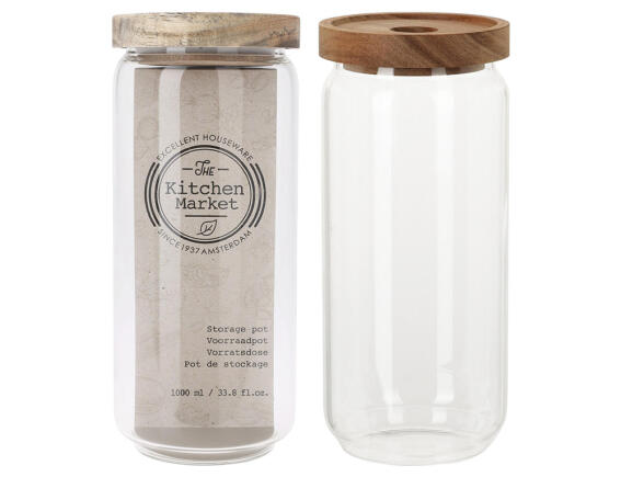 Γυάλινο Δοχείο Τροφίμων EH Kitchen Naturals χωρητικότητας 1000ml