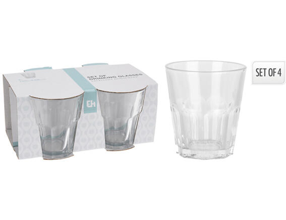 Σετ Γυάλινα Ποτήρια Κρασιού Excellent Houseware χωρητικότητας 180ml - 4 τεμάχια