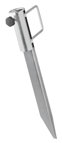 PROPLUS βάση ομπρέλας παραλίας 360816 για κοντάρι διαμέτρου 31-35mm μεταλλική ασημί