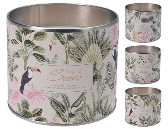 Αρωματικό Κερί CC5061020 Σε Μεταλλικό δοχείο 12 x 12cm, Σε 3 επιλογές σχεδίου