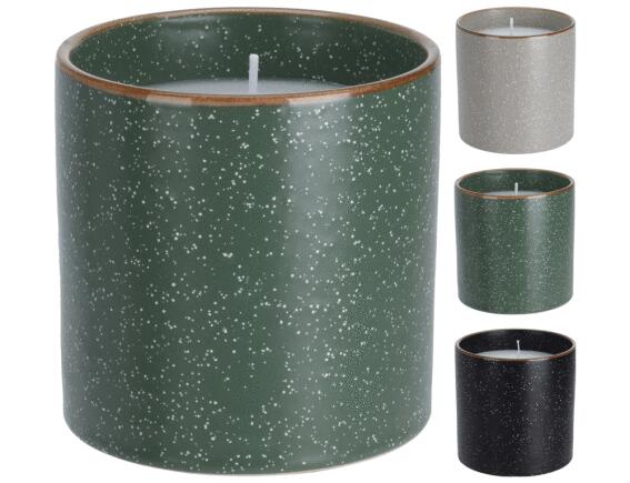 Κερί Barn Q76900130 Σε πήλινο δοχείο με reactive φινίρισμα γλάσου, 10 x 10,1 cm, σε 3 επιλογές χρώματος