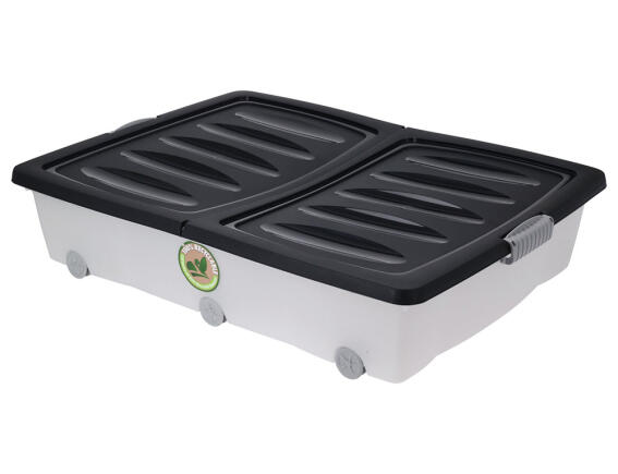 Κουτί αποθήκευσης πολλαπλών χρήσεων με αναδιπλούμενο καπάκι και ρόδες