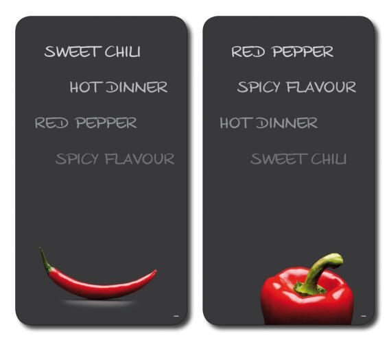 Kesper Επιφάνειες Κοπής Γυαλινες "Chilly" Σετ 2τεμ. 52x30x0,8cm. Chilly