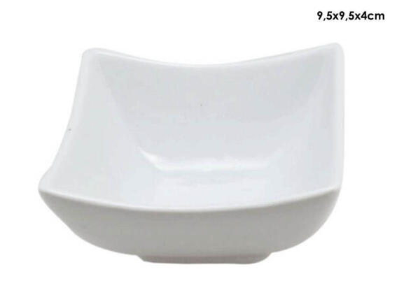 FOOD FOR FUN Μπωλ Σερβιρίσματος 24301244 Πορσελάνη, τετράγωνο, 9,5x9,5x4cm, άσπρο