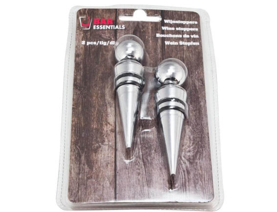 Bar Essentials Πώμα μπουκαλιών 22170784 Ανοξείδωτο ατσάλι, 2 τεμάχια