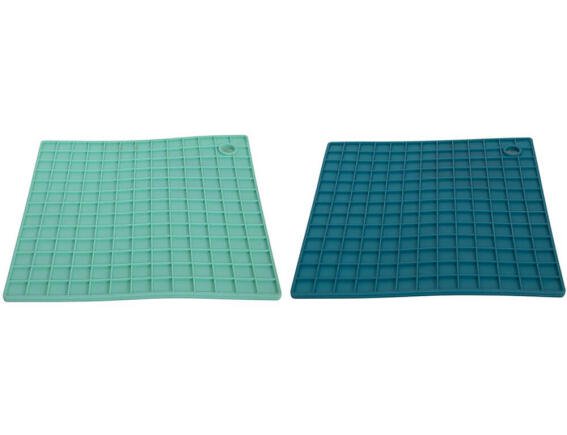 Βάση για ζεστά Σκεύη σιλικόνης 22277096 17 x 17 cm, σε 2 επιλογές χρώματος, Γαλάζιο/Πετρόλ, 1 τεμάχιο