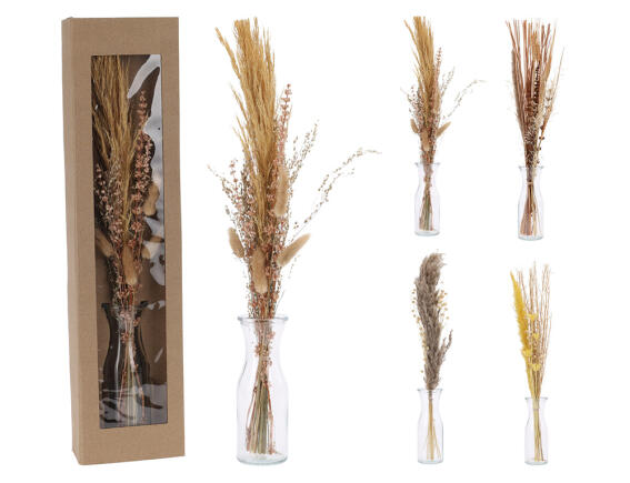 Διακοσμητικά κλαδιά σε γυάλινο βάζο , 57cm, σε 4 επιλογές σχεδίου