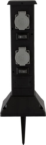 Globo Lighting Πολύπριζο εξωτερικού χώρου PIETRA I μαύρο