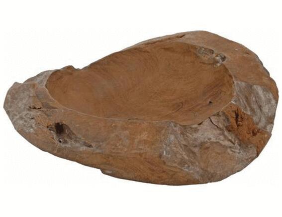 Μπολ Σερβιρίσματος από Ξύλο Teak, με διαστάσεις 30x30x9cm