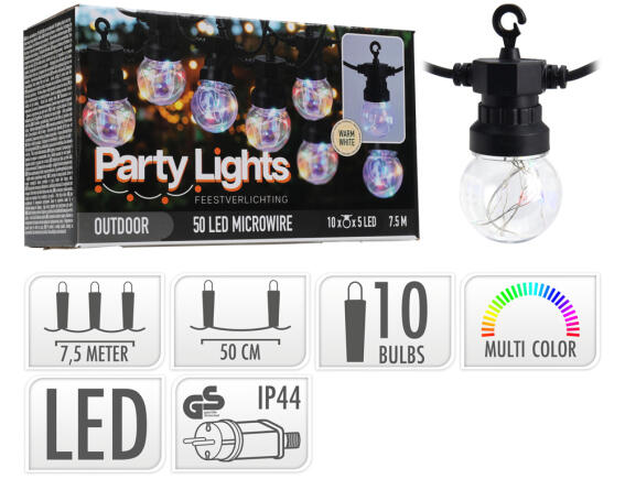 THE NETHERLANDS Διακοσμητικός Φωτισμός 10 LED , 7.5 Μέτρα - Πολύχρωμο