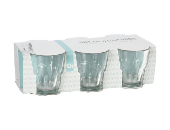 Excellent Houseware Σετ Γυάλινα Ποτήρια χωρητικότητας 250ml - 6 τεμάχια