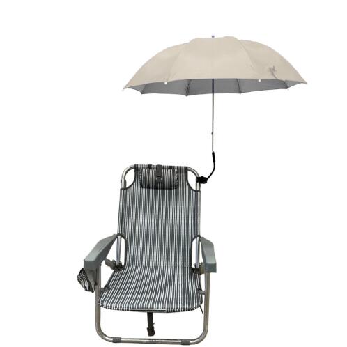 Velco Βοηθητική Μεταλλική Ομπρέλα 1,2m Για Καρέκλα Παραλίας