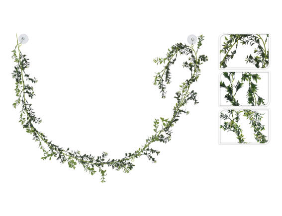 Διακοσμητικό κλαδί γιρλάντα ,180cm, σε 3 επιλογές σχεδίου