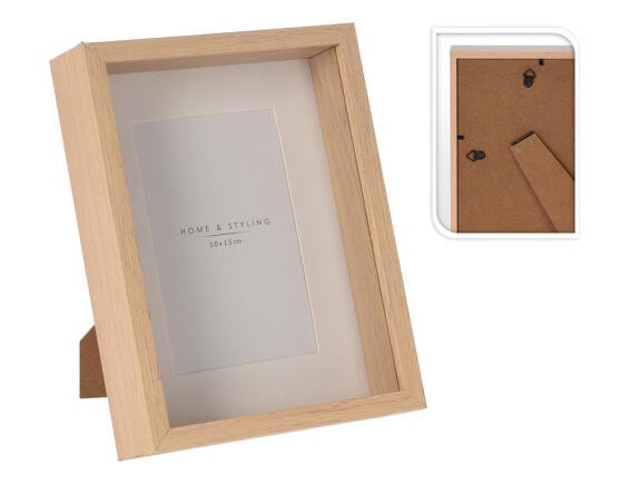 Κορνίζα H&S Collection με πασπαρτού, βάση, διαστάσεις 17x22cm και διαστάσεις φωτογραφίας 10x15cm