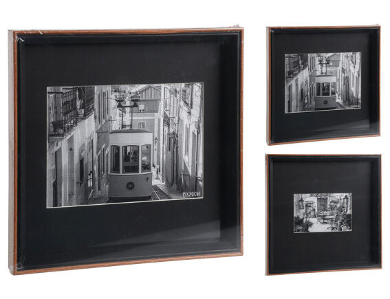 Κορνίζα τοίχου με πασπαρτού, γάντζο κρεμάσματος διαστάσεις 27x27cm και διαστάσεις φωτογραφίας 15x20cm - 10x15cm, σε 2 επιλογές σχεδίου