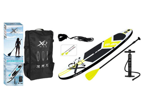 XQMAX Σετ φουσκωτή σανίδα SUP με κουπί, αντλία και τσάντα μεταφοράς, 305x71x10cm