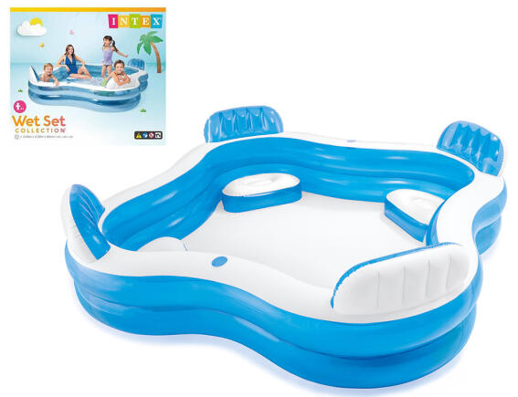 Φουσκωτή πισίνα Intex Swim Center οικογενειακή, χωρητικότητας 990lt, 229x229x66cm