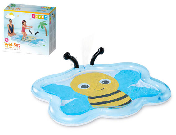 Φουσκωτή πισίνα Bumble Bee Spray Intex παιδική, χωρητικότητας 59lt, 127x102x28cm