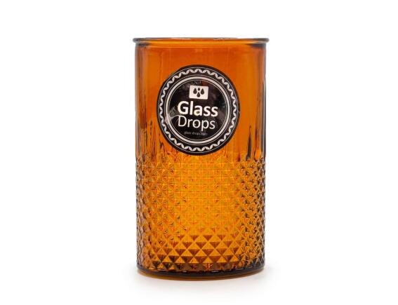 Ποτήρι Glass Drops Diamante (2393DB48) Από ανακυκλωμένο γυαλί, Χωρητικότητας 450ml, Διαστάσεων Ø 8 x Υ 13.5 cm, Topaz