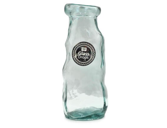 Διακοσμητικό Βάζο Glass Drops Sac (4658) Από ανακυκλωμένο γυαλί, Χωρητικότητας 1L, Διαστάσεων Ø 10 x Υ 25cm