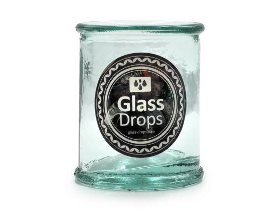 Glass Drops Kηροπήγιο Βάζο Diamante (5244)  Aπό 100% ανακυκλωμένο γυαλί, Xωρητικότητας 130ml, Διαστάσεων Ø 7 x Υ 8 cm