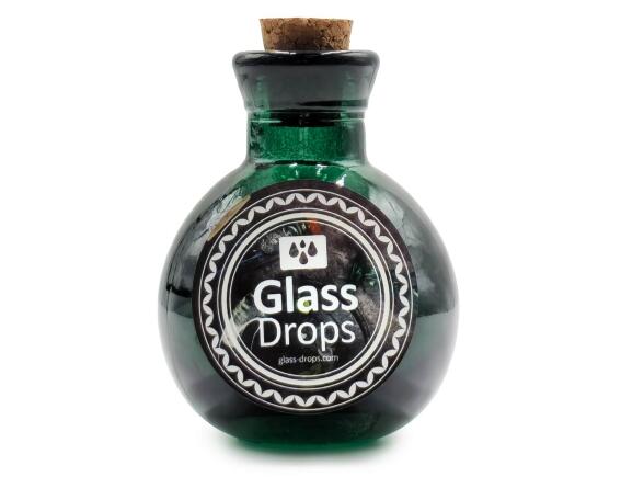 Διακοσμητικό Μπουκάλι με πώμα Glass Drops Βοlas (5321DB734) Aπό 100% ανακυκλωμένο γυαλί, Xωρητικότητας 125ml, Διαστάσεων Ø 7 x Υ 10 cm, Αlbahaca