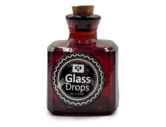 Διακοσμητικό Μπουκάλι με πώμα Glass Drops Cuadrada (5322DB738) Aπό 100% ανακυκλωμένο γυαλί, Xωρητικότητας 200ml, Διαστάσεων Ø 7 x Υ 10 cm, Τerracotta