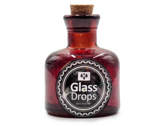 Διακοσμητικό Μπουκάλι με πώμα Glass Drops Ramos (5323DB738) Aπό 100% ανακυκλωμένο γυαλί, Xωρητικότητας 125ml, Διαστάσεων Ø 7 x Υ 10 cm, Terracotta