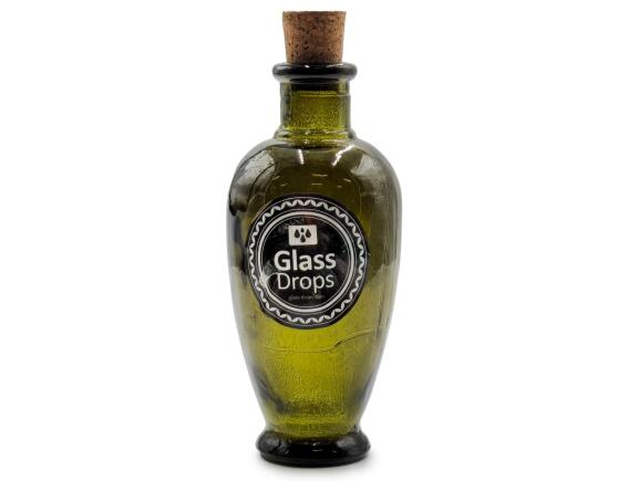 Διακοσμητικό Μπουκάλι με πώμα Glass Drops Castilla (5621DB615) Aπό 100% ανακυκλωμένο γυαλί, Xωρητικότητας 250ml, Διαστάσεων Ø 7 x Υ 15 cm, Khaki Olive