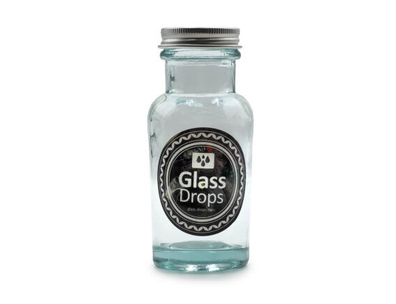 Glass Drops Δοχείο με καπάκι Storage (5784) Aπό 100% ανακυκλωμένο γυαλί, Xωρητικότητας 90ml, Διαστάσεων Ø 5 x Υ 11 cm