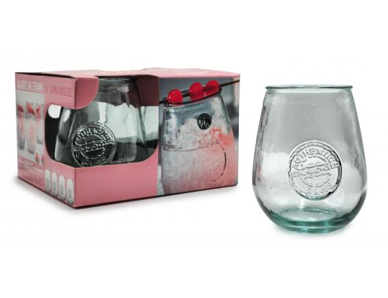 San Miguel Σετ 4 ποτήρια Balon (XR2168.01) Aπό 100% ανακυκλωμένο γυαλί, Xωρητικότητας 650ml, Διαστάσεων Ø 21 x Υ 13.5cm