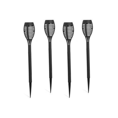 Σετ Ηλιακά Φωτιστικά Κήπου με LED Εφέ Φλόγας 4 τμχ Inkazen 40004180