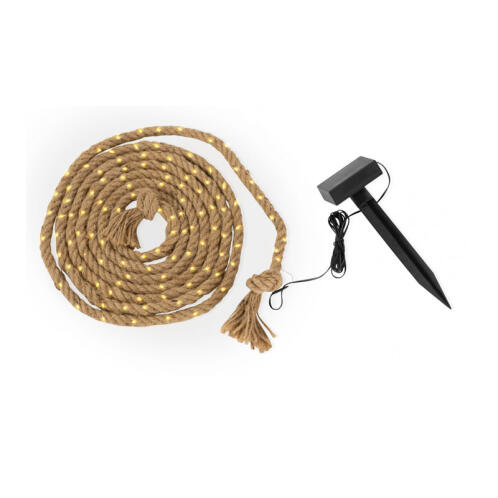 Inkazen Ηλιακή LED Γιρλάντα με Θερμό Φωτισμό και Φυσικό Σχοινί 4.5 m 40006141