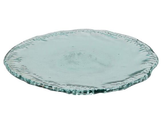 Πιατέλα σερβιρίσματος από ανακυκλωμένο γυαλί, 38cm, διάφανο