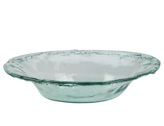 Πιάτο από ανακυκλωμένο γυαλί, 40x29x10cm, διάφανο