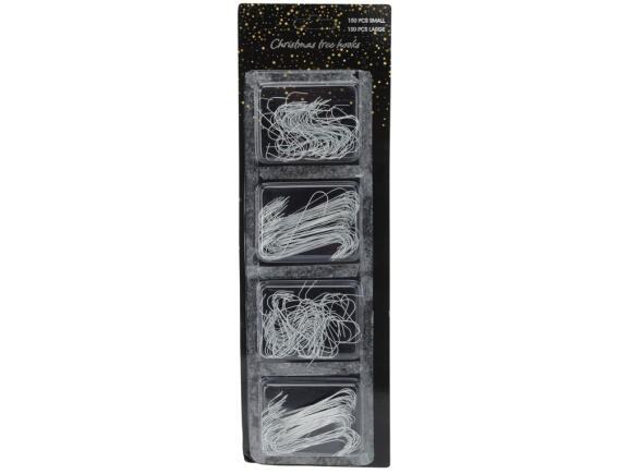 Γάντζοι Για Χριστουγεννιάτικα Στολίδια 300 τεμάχια - Ασημί