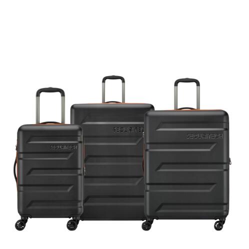 Securitech by Delsey Σετ βαλίτσες 55-69-81cm expandable Slash Black