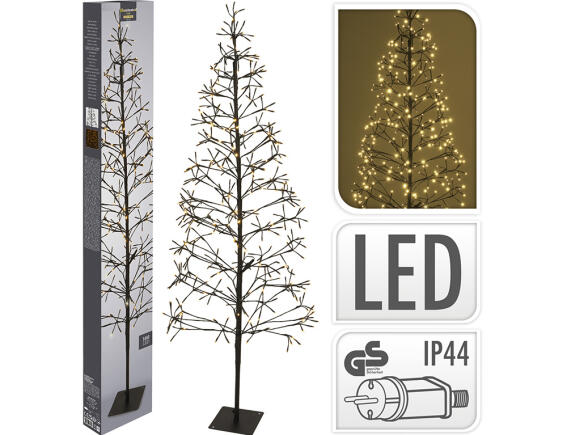 Greentech Διακοσμητικό Δέντρο με 160 Φωτάκια Θερμό Λευκό LED 120cm