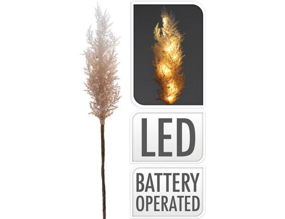 Διακοσμητικό κλαδί Pampas, με φωτισμό LED - 70cm