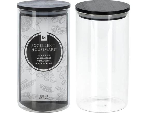 Γυάλινο δοχείο αποθήκευσης Excellent Houseware χωρητικότητας 800ml