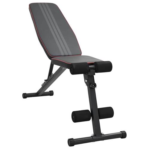 vidaXL Πτυσσόμενος Ρυθμιζόμενος Πάγκος Βαρών 230 kg Μαύρος Χάλυβας 42007903