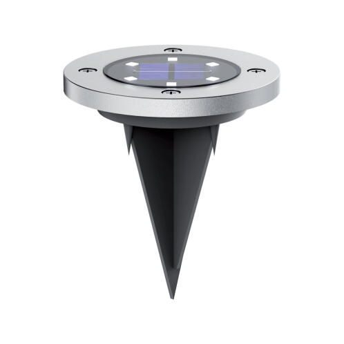 XANLITE ηλιακό δαπέδου στρογγυλό led IP44 αλουμίνιο και πλαστικό αυτονομία 8h συσκευασία 2 τεμαχίων