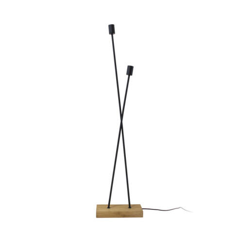 XANLITE ΦΩΤΙΣΤΙΚΟ ΔΑΠΕΔΟΥ TWINSY BAMBOO ΚΑΙ ΜΑΥΡΟ ΜΕΤΑΛΛΟ 28CM X 12CM X 138CM