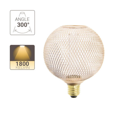 Xanlite Λαμπτήρας Led Deco Μπάλα Κλουβιού E27 4W (20W) Ζεστό Λευκό Φώς1800K 150LM Χάλκινο