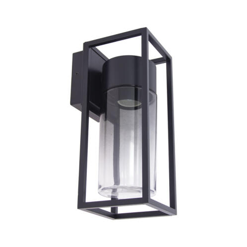 XANLITE Φωτιστικό τοίχου σύγχρονο καπνιστό μαύρο LED IP44, βάση E27, 40W max