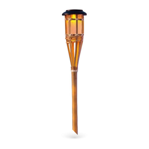 XANLITE ηλιακό καρφωτό led μπαμπού με εφέ φλόγας