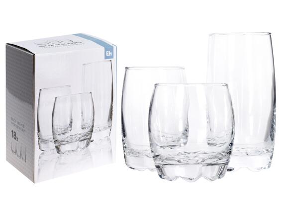 Excellent Houseware Σετ ποτήρια Xωρητικότητας 275ml - 18 τεμάχια