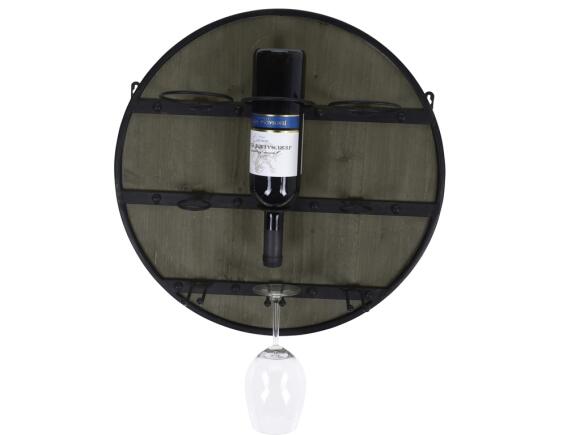 Bάση για Μπουκάλια Κρασιού Home & Styling 3 Θέσεων, με διαστάσεις 50x50x13,5cm