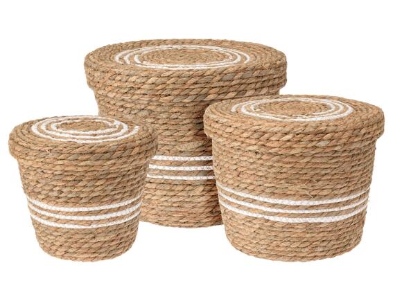 Σετ διακοσμητικά καλάθια H&S Collection με καπάκι - 3 τεμάχια